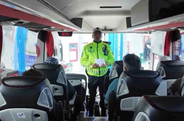 Sinop’ta polisten yolculara ’kemer’ uyarısı