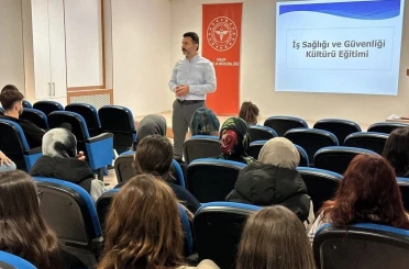 Sinop’ta stajyer öğrencilere "iş güvenliği" eğitimi 