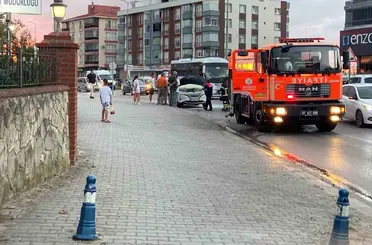 Sinop’ta SUV tipi araçta yangın paniği
