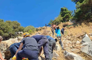 Söke’de uçurumdan düşen kişi AFAD ekiplerince kurtarıldı 