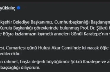 Şükrü Karatepe’nin eşi hayatını kaybetti 
