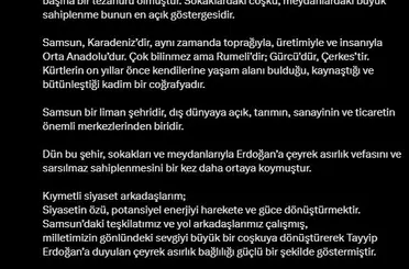 Süleyman Soylu: "Samsun, Türk siyasi hayatının müşiridir; ölçüsüdür"