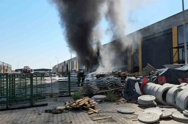 Sünger atölyesi alevlere teslim oldu 