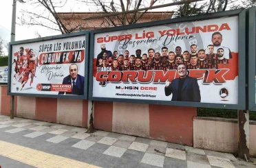 Sungurlu’dan Çorum FK’ye Süper Lig yolunda pankartlı destek 