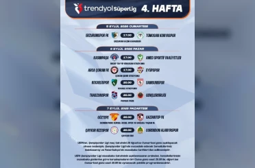 Süper Lig’de 4. haftanın programı açıklandı 