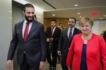 Suriye Devlet Başkanı eş-Şara, IMF Genel Merkezi’ni ziyaret etti 