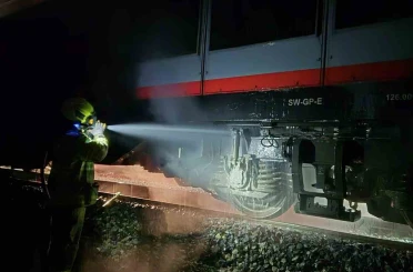 Susurluk’ta yük treninde yangın paniği 