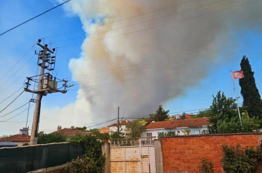 Susurluk’taki orman yangınına havadan ve karadan yoğun müdahale 