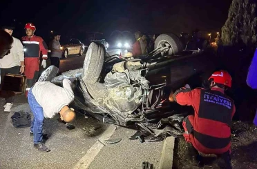 Takla atan araçta sürücü hafif yaralandı