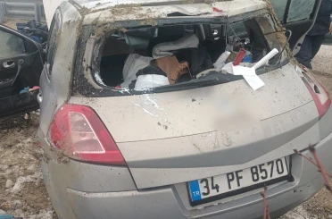 Takla atan otomobilin sürücüsü yaralandı 