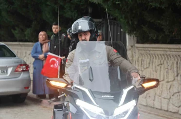 Tam 3 bin 707 kilometre: Motosikletle umreye gitmek için yola çıktı 