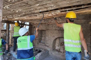 Tarihi Şerbetçioğlu Konağı’nda restorasyon çalışmaları başladı 