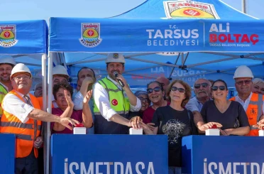 Tarsus’ta yıllardır beklenen kentsel dönüşümde ilk beton döküldü 