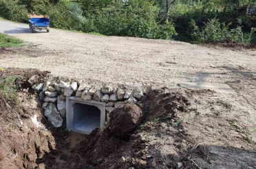 Taşkın riskine karşı kutu menfez çalışması 