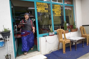 Tatil için geldiği yaylada çay ocağı açtı 