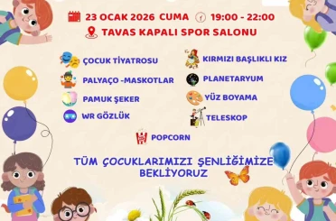 Tavaslı çocuklar yarıyıl şenliğinde eğlenecek 