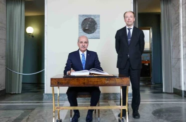 TBMM Başkanı Kurtulmuş, Finlandiya Parlamentosu Başkanı Halla-Aho ile Helsinki’de görüştü 