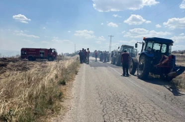 Tekirdağ’da anız yangınında 150 dönüm alan zarar gördü 
