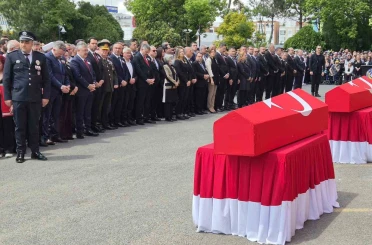 Tekirdağ’da şehit polislere acı veda 