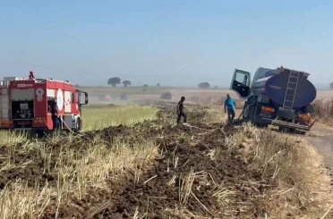 Tekirdağ’da yaklaşık 300 dönüm alan yandı 