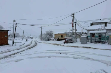 Tekirdağ’ın yüksek kesimleri karla kaplandı 