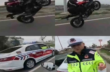 Ters yönde akrobatik hareketler pahalıya patladı: 30 bin TL ceza yediler 