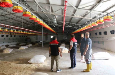 TKDK hibesiyle kurulan broiler işletmesi incelendi 