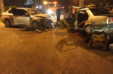 TOFAŞ’ın hurdaya döndüğü kazada 2 kişi yaralandı 