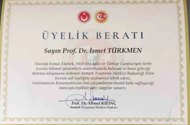 TOGÜ’lü Prof. Dr. İsmet Türkmen’e ulusal düzeyde önemli görev 