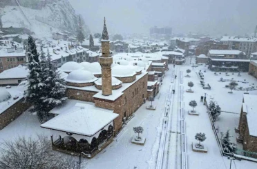 Tokat’ta masalsı kış manzarası 