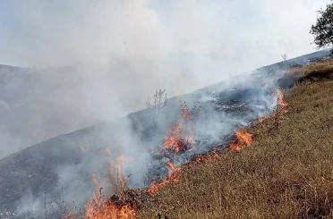 Tokat’ta metrelerce yükselen dumanlar kilometrelerce uzaktan görüldü 