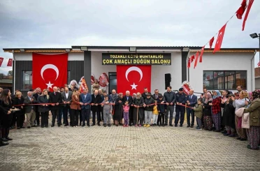 Tozaklı köyü düğün salonu törenle açıldı 