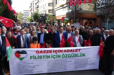 Trabzon’da "Gazze İçin Adalet, Filistin İçin Özgürlük" yürüyüşü 