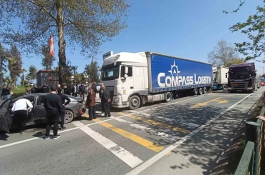 Trabzon’da zincirleme kaza ucuz atlatıldı 