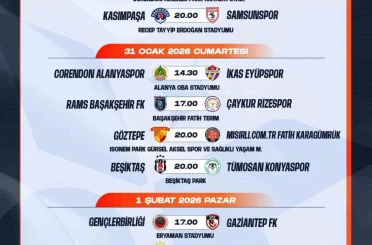 Trendyol Süper Lig’de 20-22. hafta programı açıklandı 