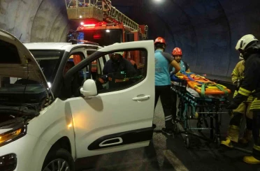 Troya Tüneli’nde trafik kazası tatbikatı 