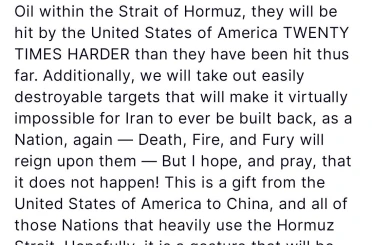 Trump’tan İran’a Hürmüz Boğazı uyarısı: "Yirmi kat daha sert şekilde vururuz" 