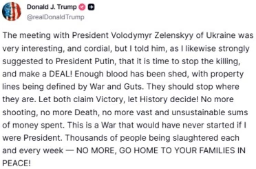 Trump’tan Zelenskiy görüşmesi hakkında açıklama: "Ona bir anlaşma yapma zamanının geldiğini söyledim"