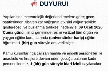 Tunceli’de eğitime 1 gün ara 