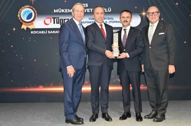 Tüpraş’a Kocaeli Sanayi Odası’ndan ‘Sürdürülebilirlikte Mükemmeliyet’ ödülü 