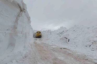 Türkiye-İran sınır hattında karla mücadele çalışması 