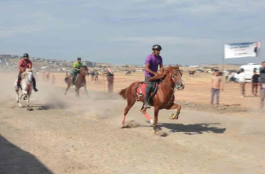 Türkiye’nin şampiyon atları Menemen’de yarıştı 