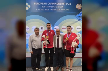 U23 Avrupa Şampiyonası’nda Havalı Tabanca Karışık Takımı’ndan altın madalya 