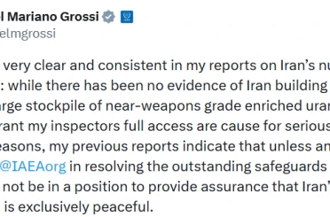 UAEA Başkanı Grossi, İran’ın nükleer bomba ürettiğine dair bir kanıtın bulunmadığını yineledi 