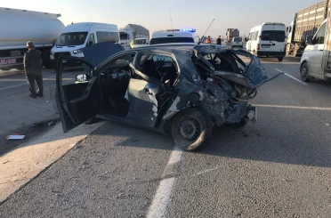 Üç araçlı zincirleme kazada 1 kişi yaralandı