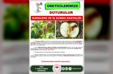 Üreticilere karaleke ve iç kurdu uyarısı 