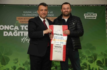 Üreticiye 15 milyon TL’lik destek: 376 çiftçiye tohum ve gübre dağıtıldı 