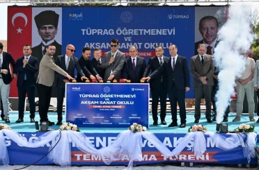 Uşak’ta inşa edilecek öğretmenevi ve akşam sanat okulunun temeli atıldı 