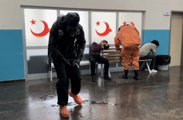 Van Geri Gönderme Merkezi’nde KBRN tatbikatı yapıldı 