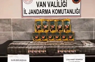 Van’da 720 paket kaçak sigara ele geçirildi 